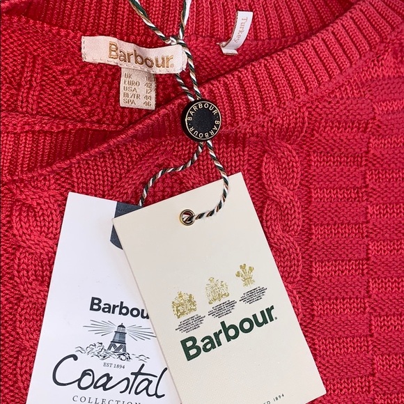 Barbour Weymouth Knit Red Sweater Size US 12 - Picture 7 of 16